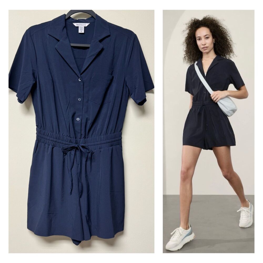 ATHLETA Avenue Romper in Navy, Sz XS